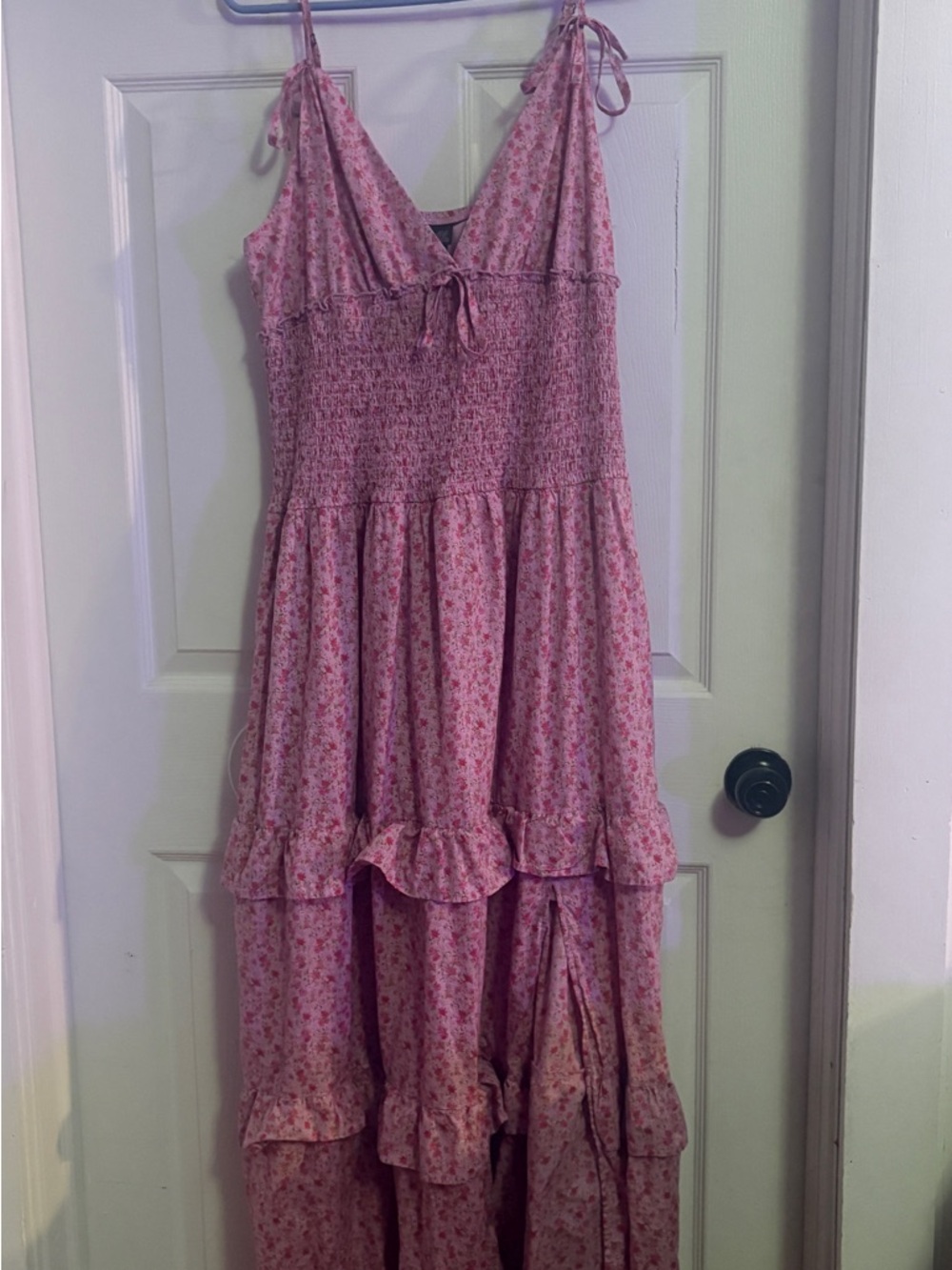 wild fable Pink Floral Tiered Maxi Dress